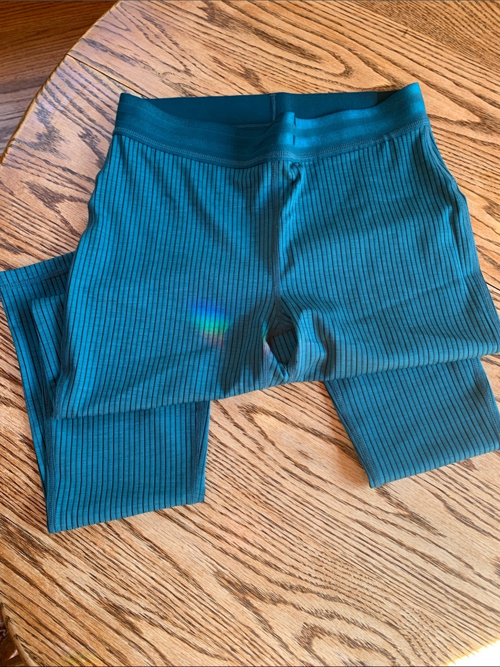 Prana Ribbed Leggings - Teal Blue